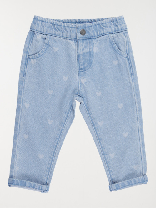 Jean motif coeur fille (6-36M)