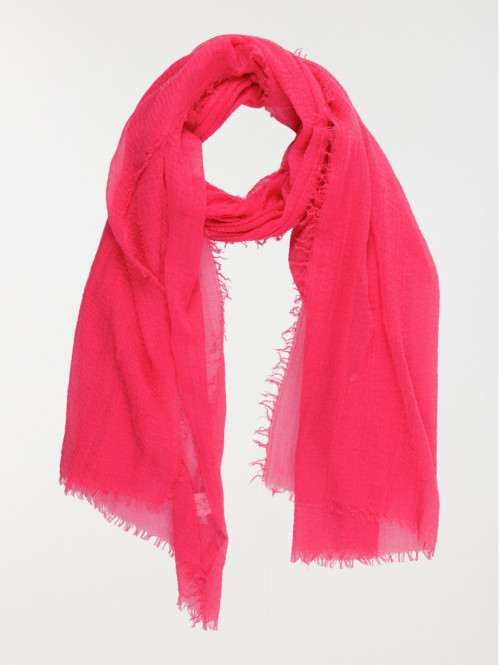 Foulard uni rose fiesta femme