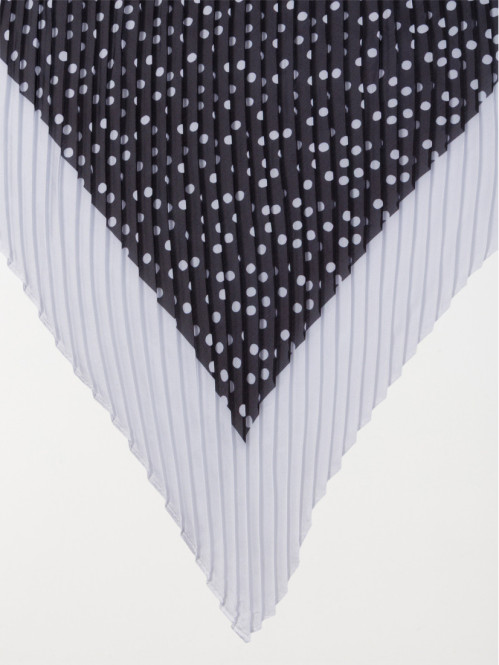 Foulard plissé à pois femme