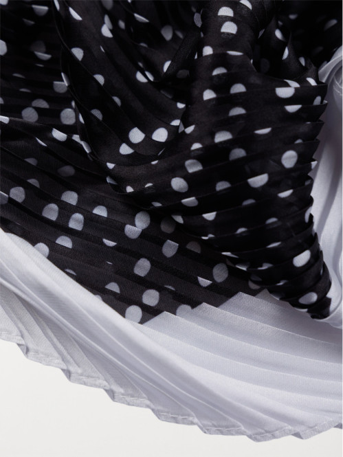 Foulard plissé à pois femme