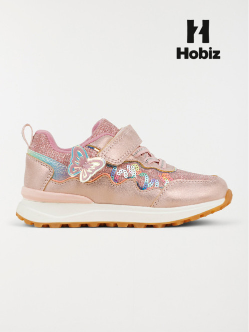 Baskets roses papillon...