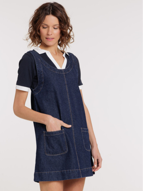 Robe en jean brut femme