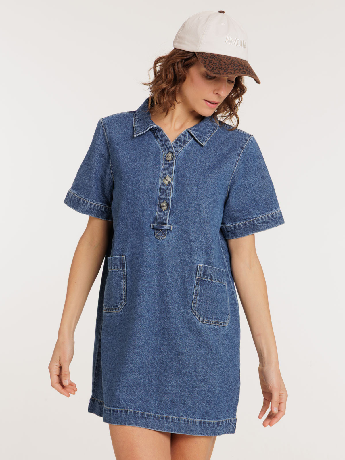 Robe en jean stone femme