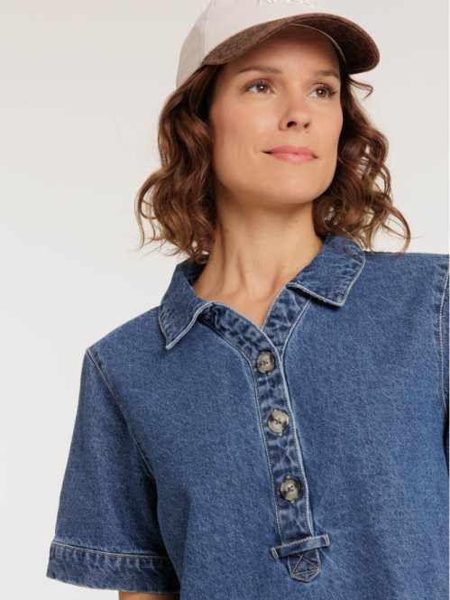 Robe en jean stone femme