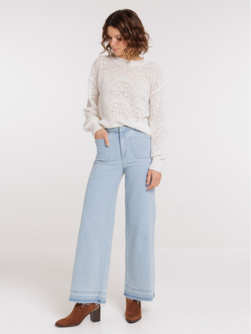 Pull col rond maille...