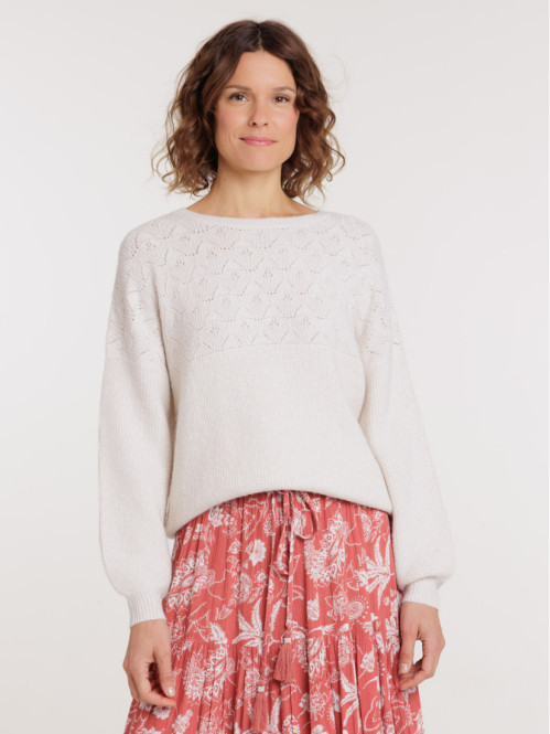 Pull col rond maille...