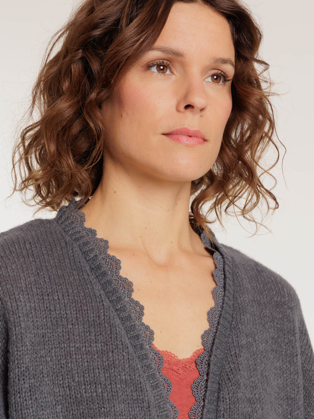 Gilet ouvert dentelle femme Gilet ouvert dentelle femme