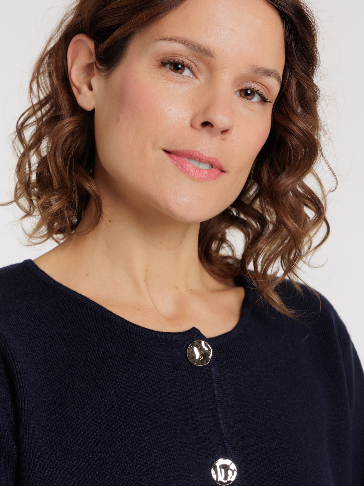 Gilet boutons dorés femme