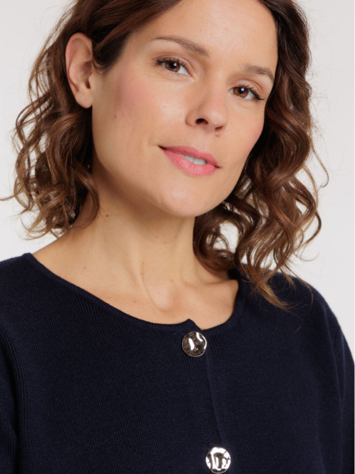 Gilet boutons dorés femme