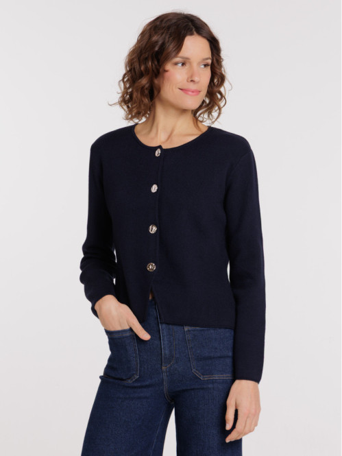 Gilet boutons dorés femme