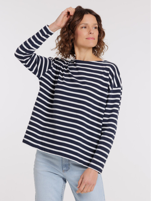 T-shirt marine navy rayé...
