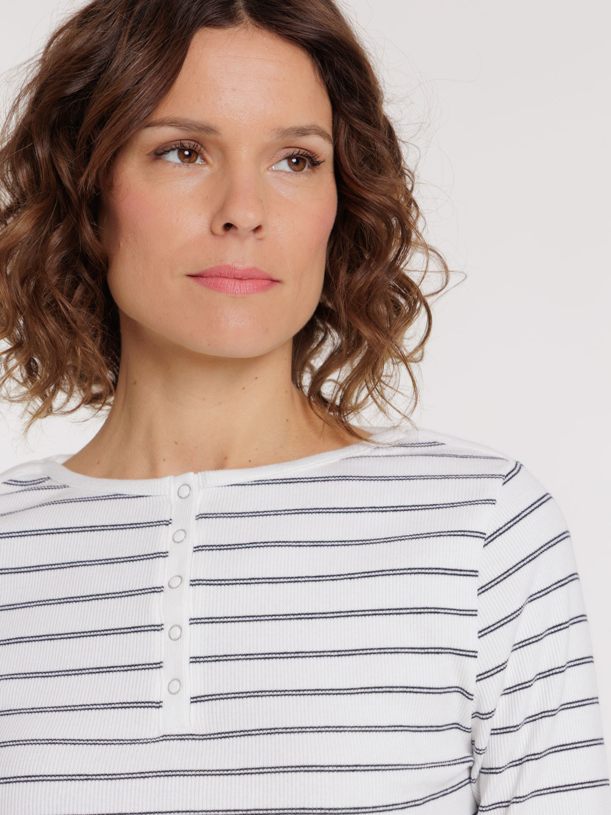 T-shirt rayé manches longues femme