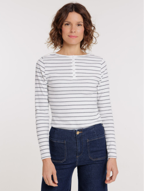 T-shirt rayé manches...