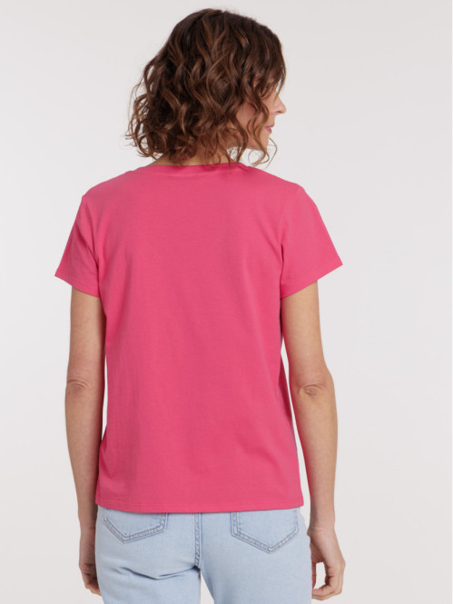 Tee-shirt coloris rose...