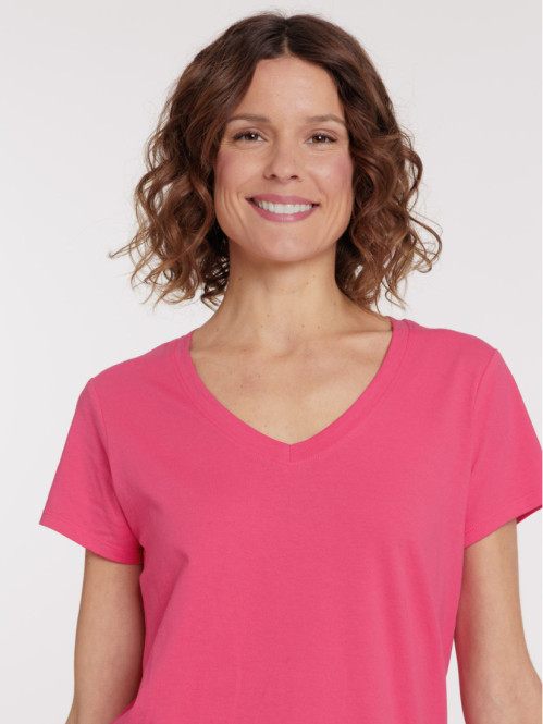 Tee-shirt coloris rose...