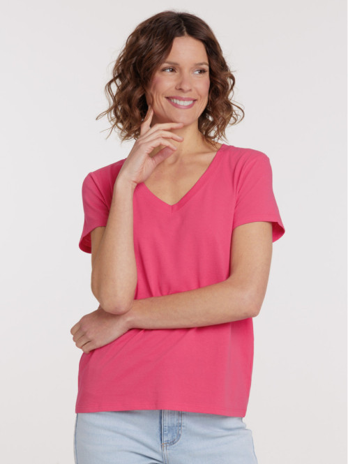 Tee-shirt coloris rose...