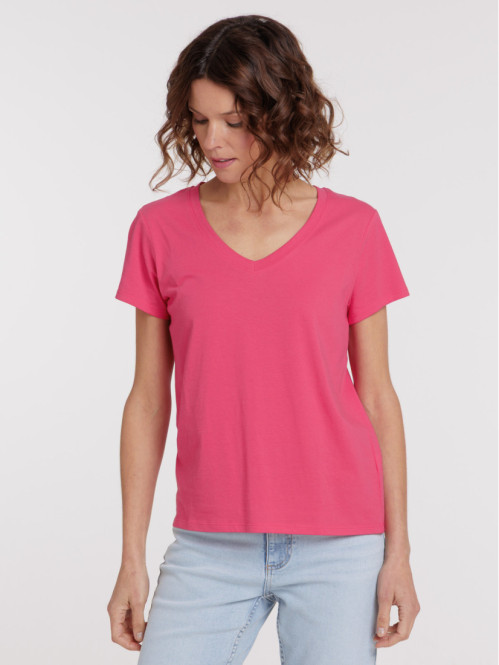 Tee-shirt coloris rose...