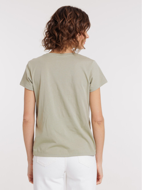 Tee-shirt col V mousse...