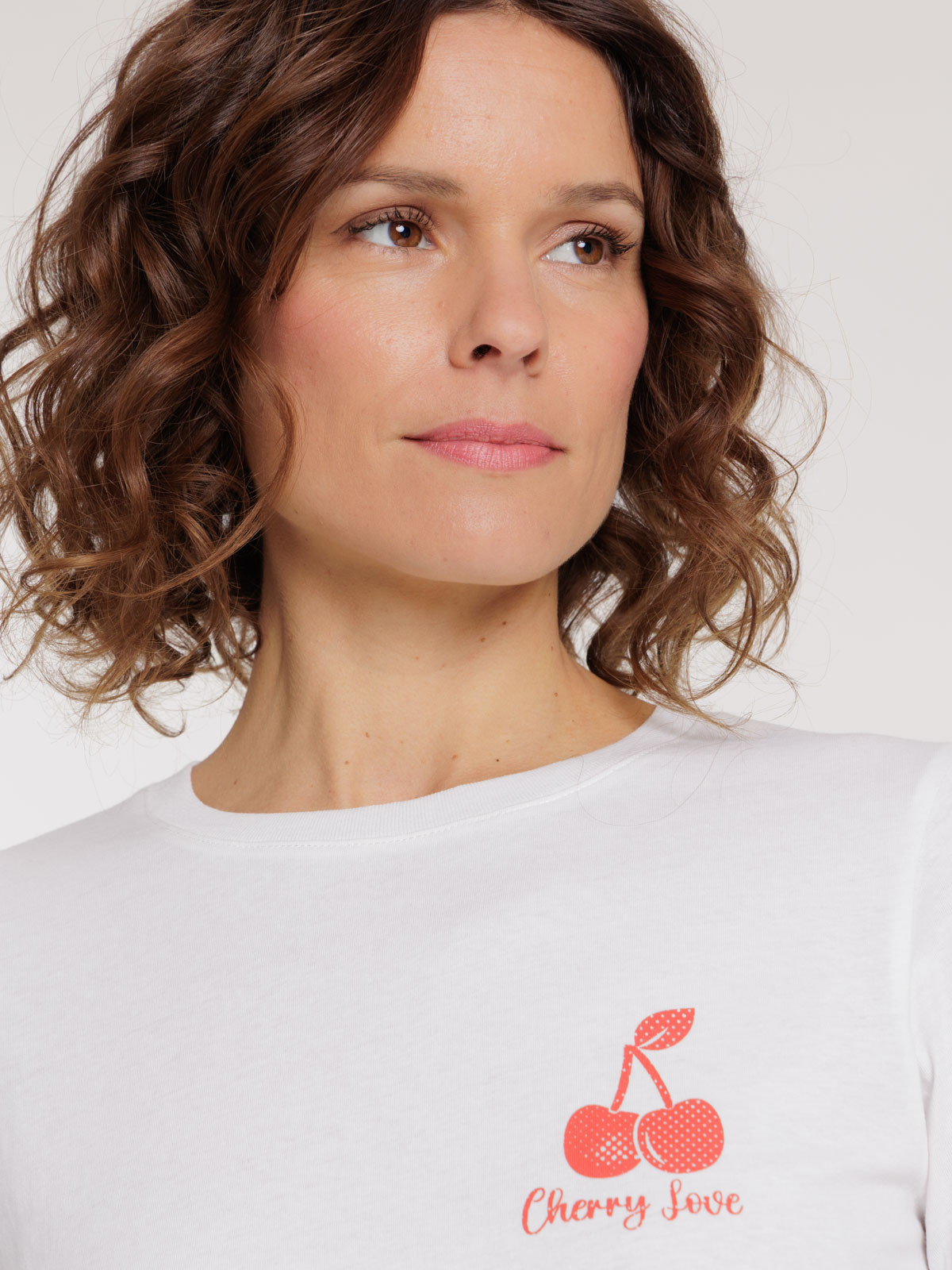 Tee-shirt motif cerise femme
