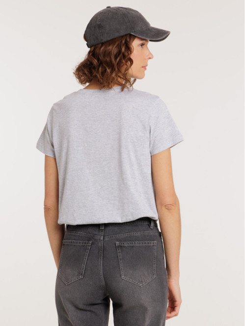 T-shirt love léopard femme