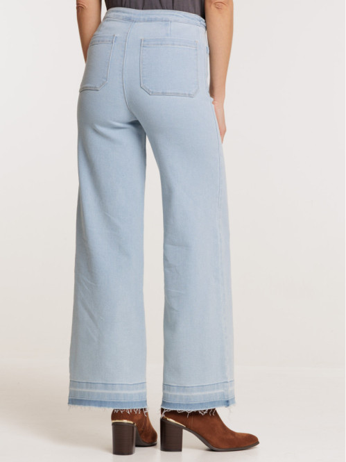 Jean wide leg détail tressé...