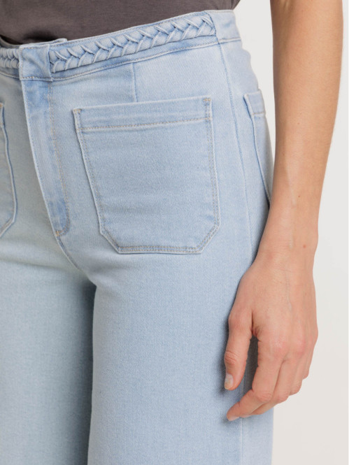 Jean wide leg détail tressé...