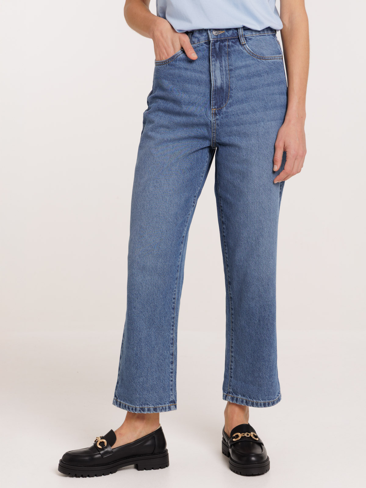 Jean coloris stone femme