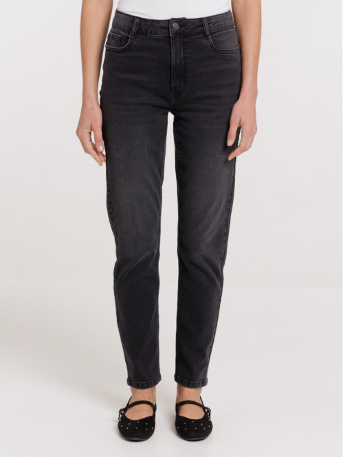 Jean regular noir femme