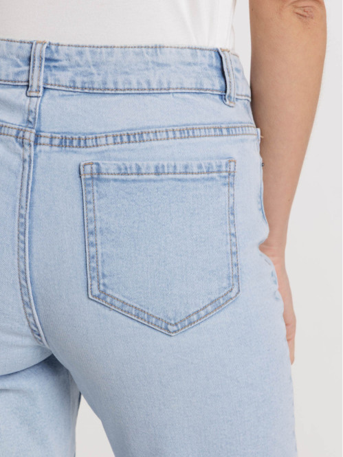 Jean regular bleach femme