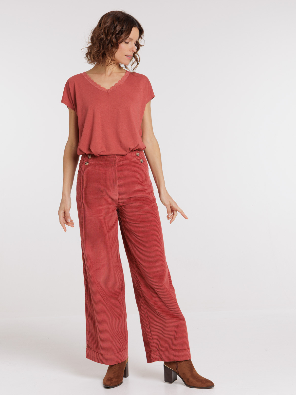 Pantalon velours large femme Pantalon velours large femme