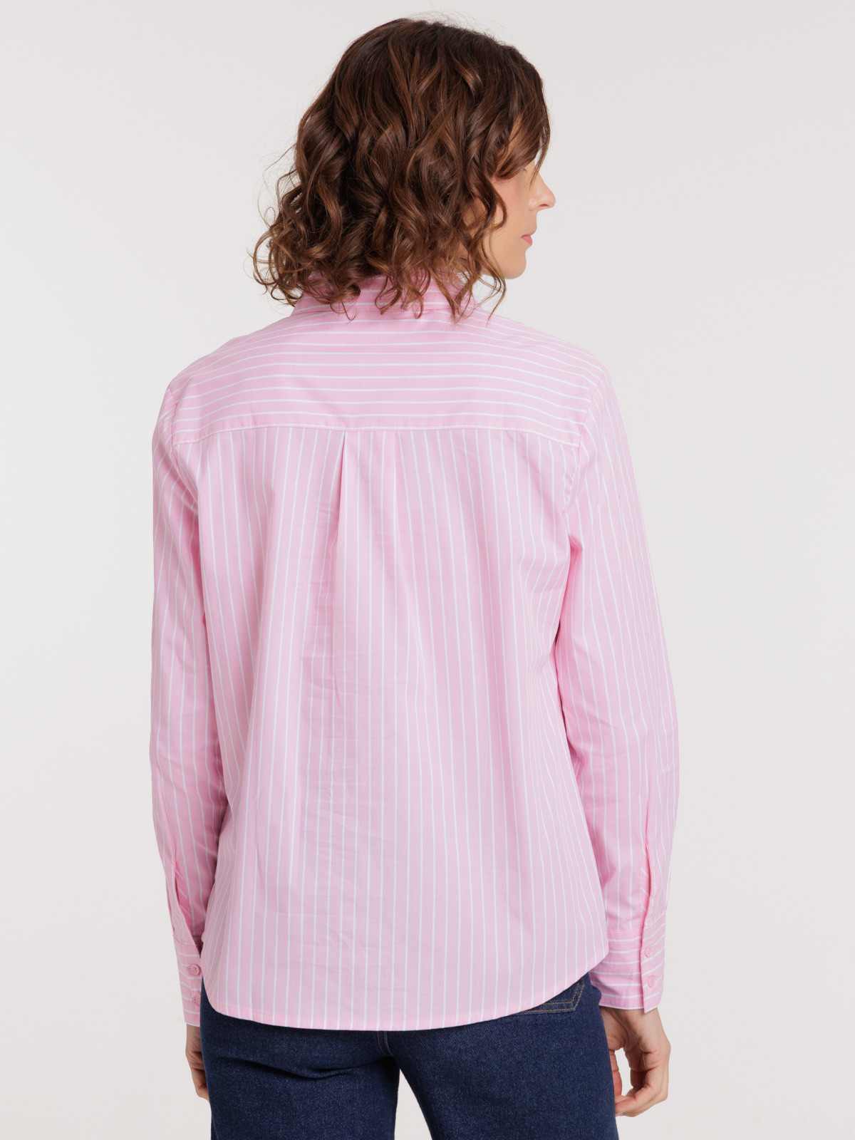 Chemise manches longues rayée femme