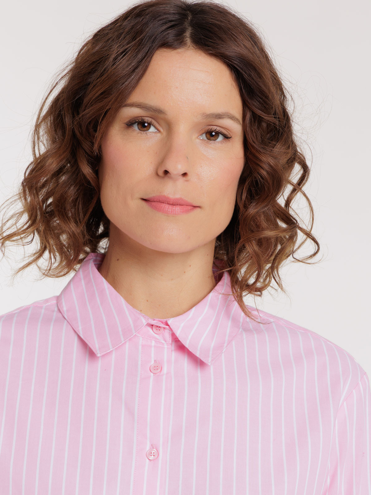 Chemise manches longues rayée femme