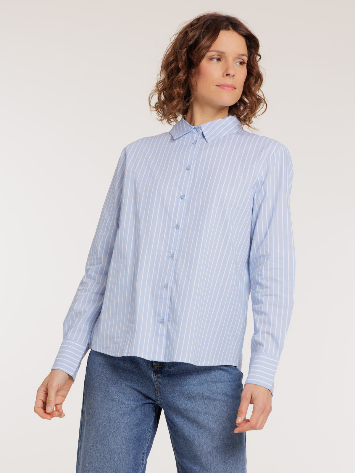 Chemise manches longues rayée femme Chemise manches longues rayée femme