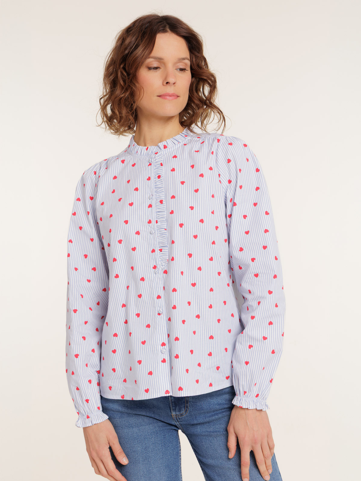 Chemise coeur Saint-Valentin femme