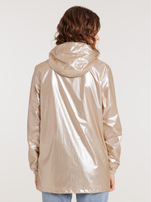 Parka capuche coloris doré...