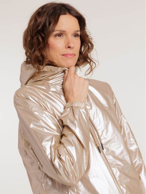 Parka capuche coloris doré...