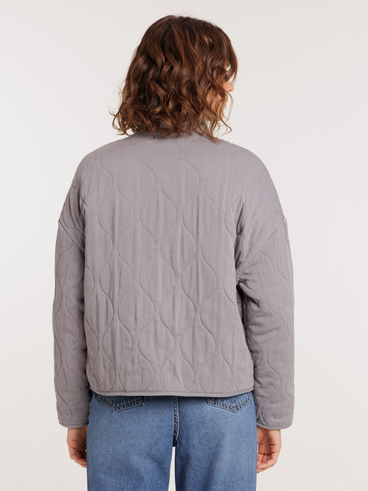 Veste paddée grise femme