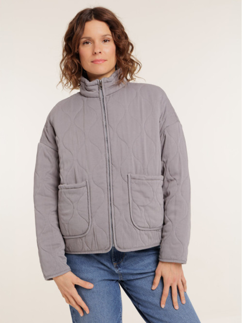 Veste paddée grise femme