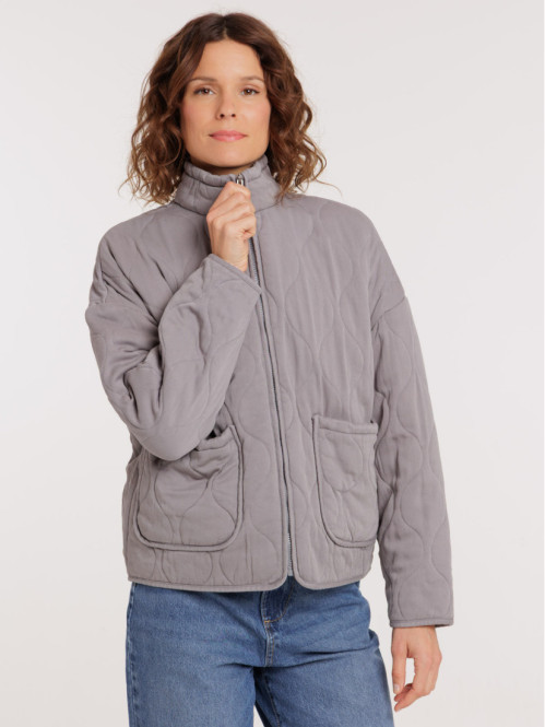 Veste paddée grise femme