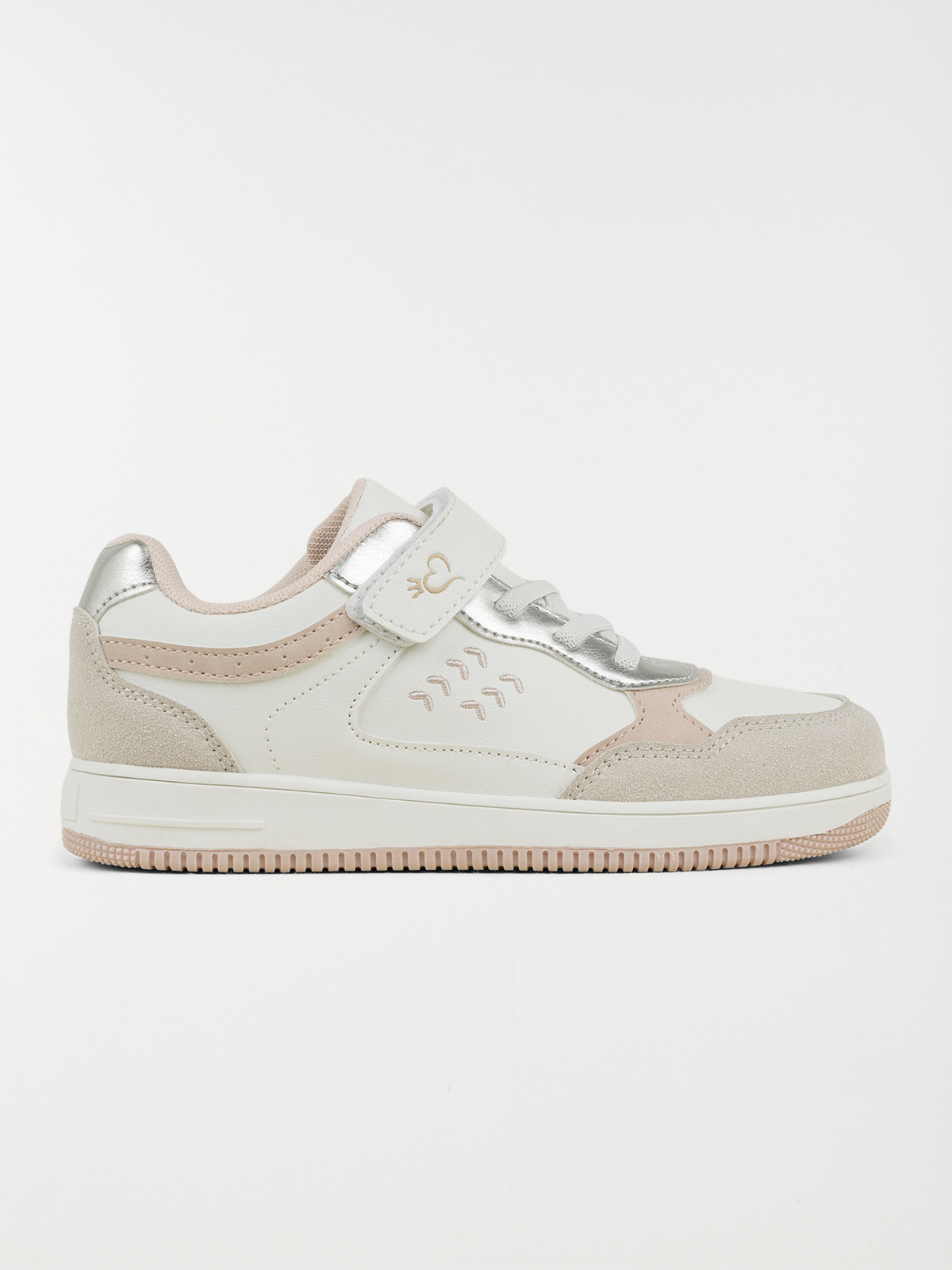 Baskets blanches coeur fille (31-36)