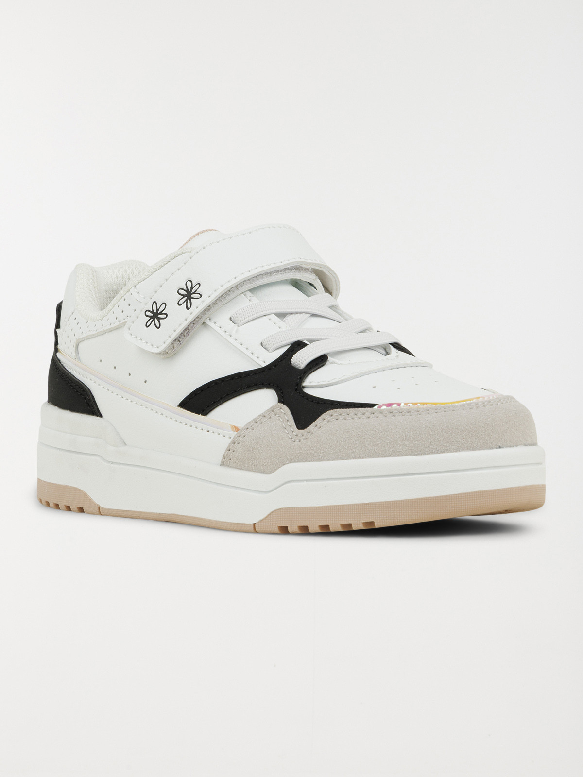 Baskets blanches fleurs fille (31-36) Baskets blanches fleurs fille (31-36)