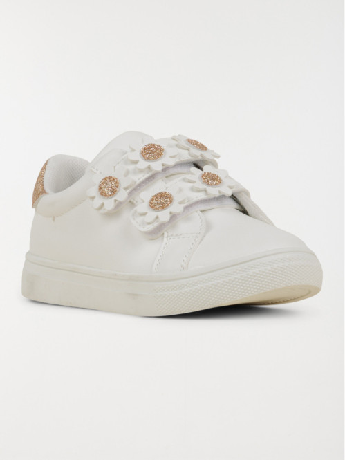 Baskets fleurs 3D scratchs...