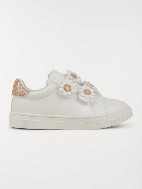 Baskets fleurs 3D scratchs...