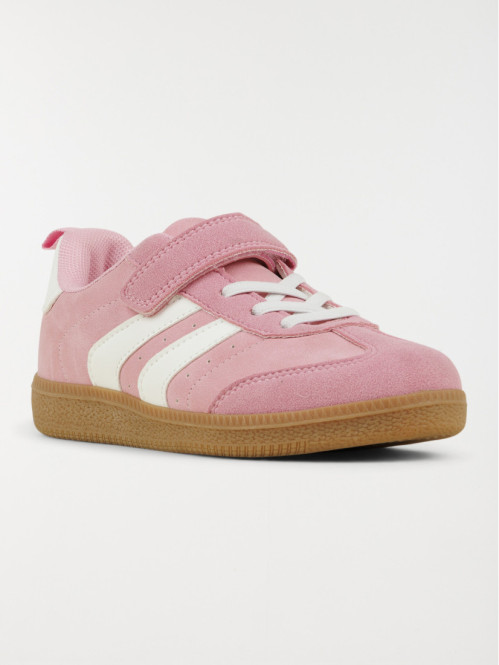 Baskets roses scratch fille...