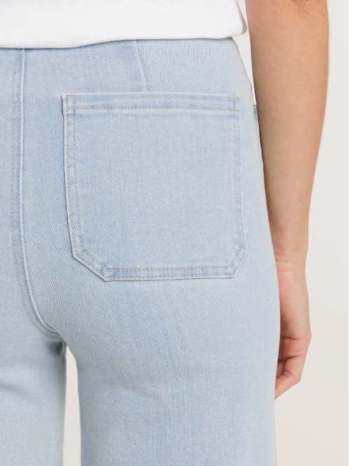 Jean wide leg bleach denim...