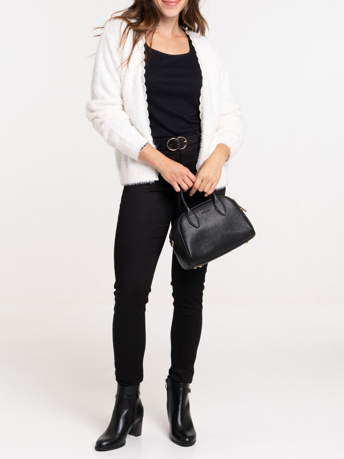 Gilet ouvert dentelle écru femme Gilet ouvert dentelle écru femme