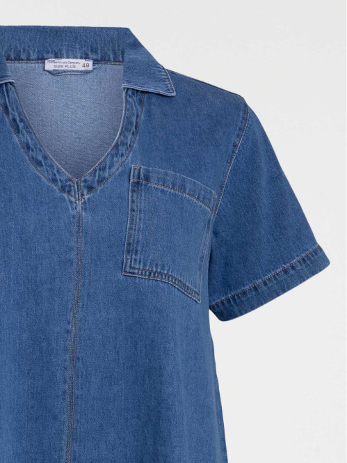 Robe en jean grande taille...