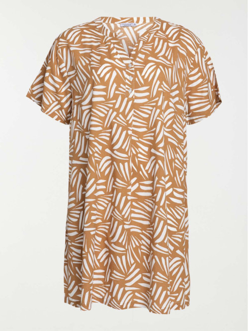 Robe courte imprimée grande...