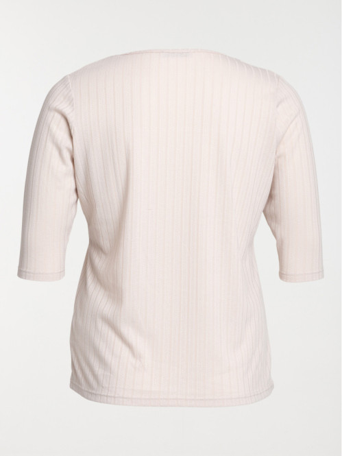 T-shirt col carré grande...