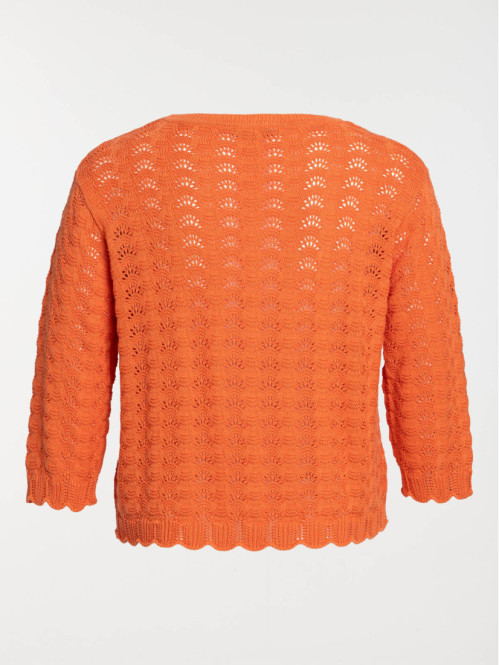 Pull maille crochet grande...